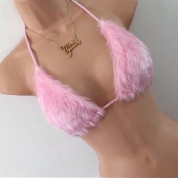 fuzzy bralette